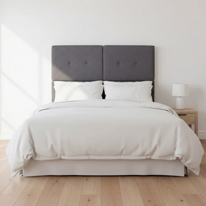 NZ Made Aero Headboard Double Grey- Floor Model