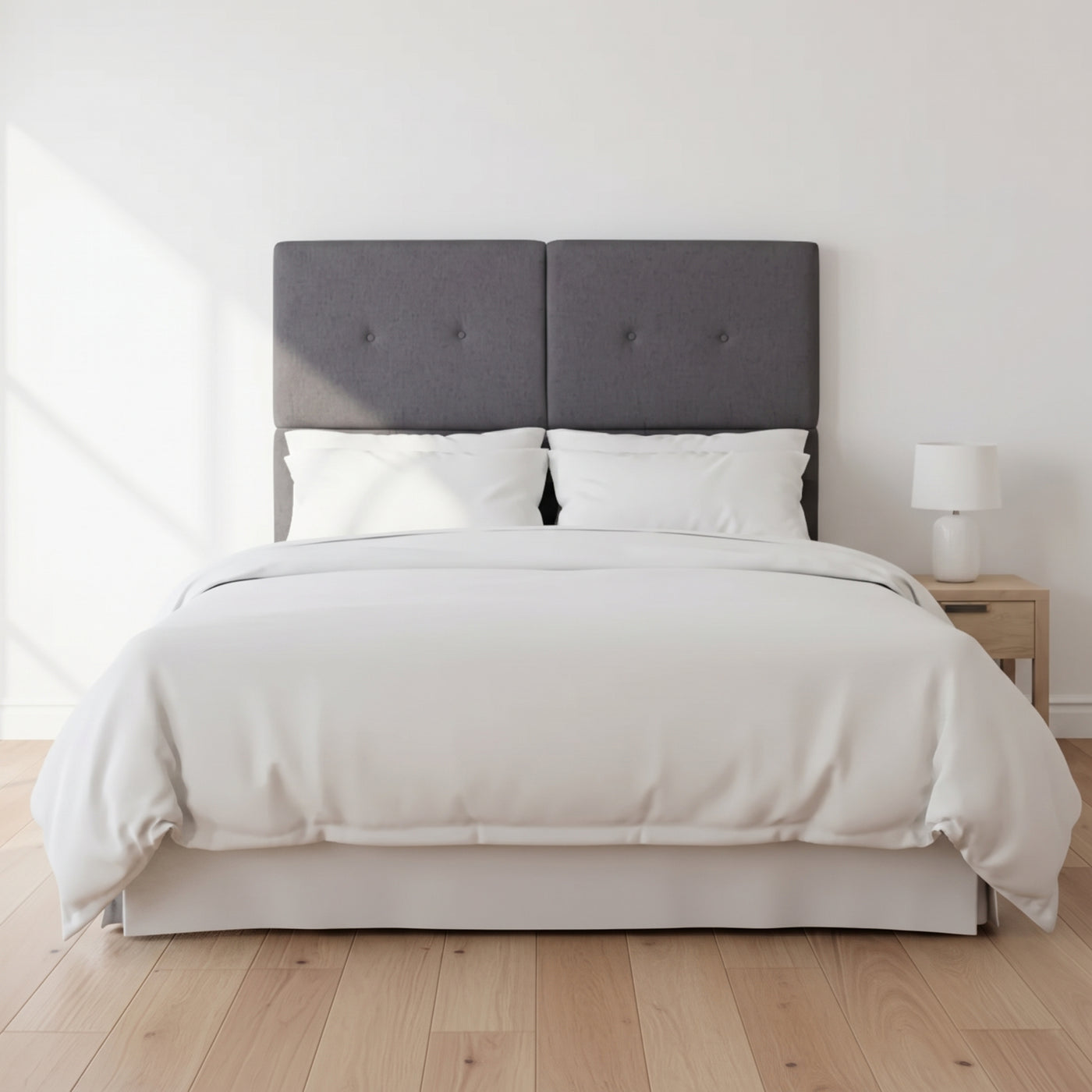 NZ Made Aero Headboard Double Grey- Floor Model