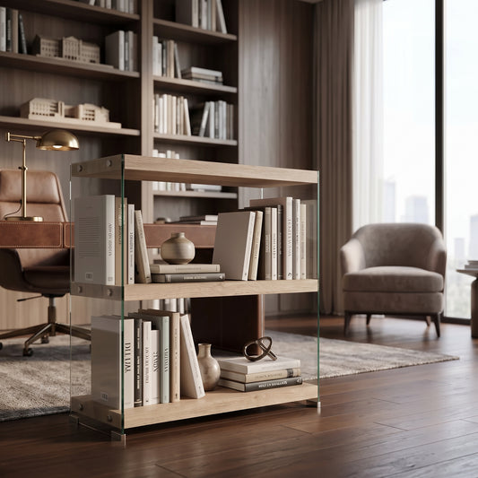 Bookcase Glass Side Panel-Low