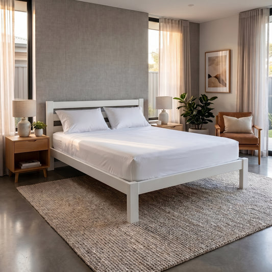 Bella Queen Bed White