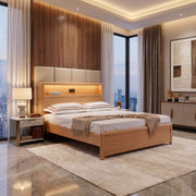 Copeland Queen Bed With Bookcase+USB Socket+ LED light Usb Socket Led Light
