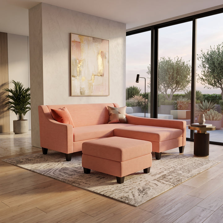 Milano Accent Long-Arm With Chaise Sofa