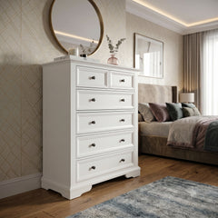 Sienna Tallboy Dresser – White