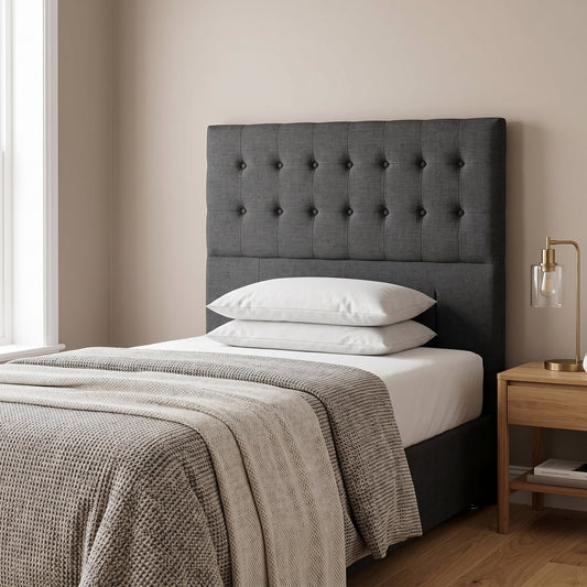 Boston Headboard  King Single/ Charcoal.