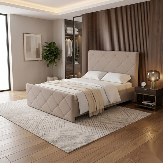 NZ Made Crystal Bed Frame Queen- Floor Model