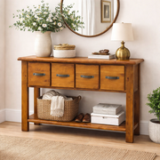 Edison 4 Drw Hall Table - Side View | Furniture World NZ