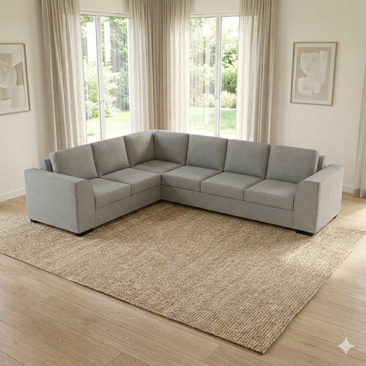 NZ Made Harbor 6 Seater Corner Sofa-Ramsey Biscuit