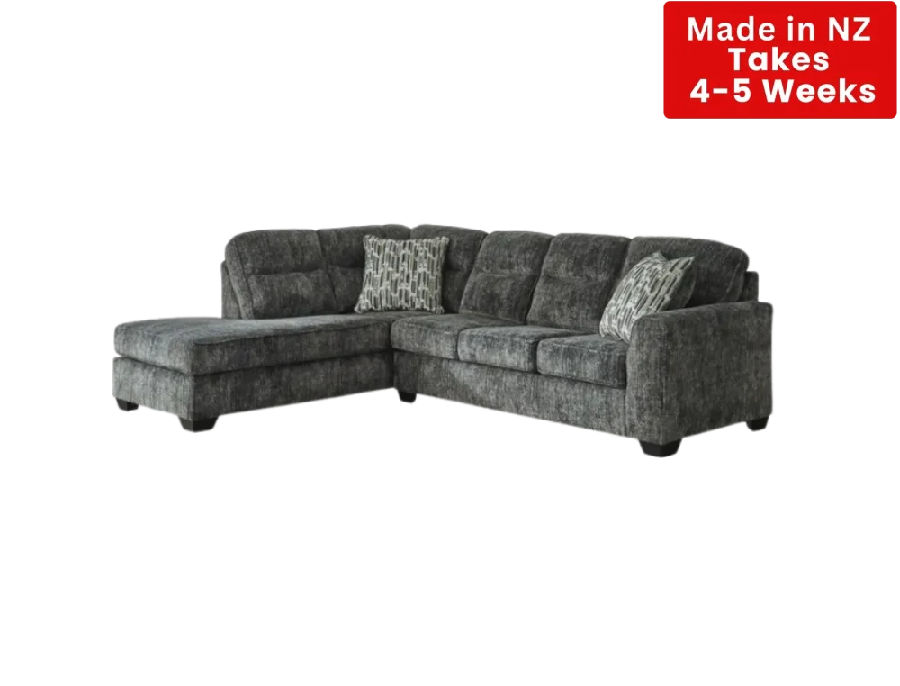 Harbor Nz Made 4 Seater Corner Sofa With Chaise Dark Grey