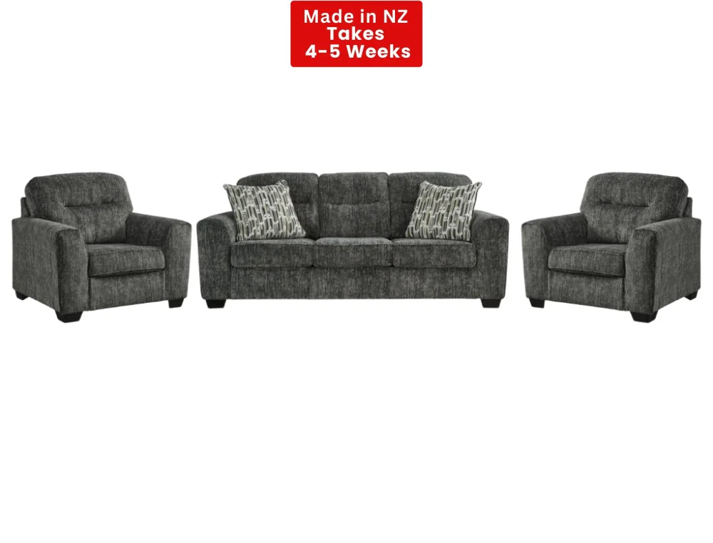 Harbor NZ Made Lounge Suites – Ramsey Thunder Collection 3 + 1 + 1 Seater