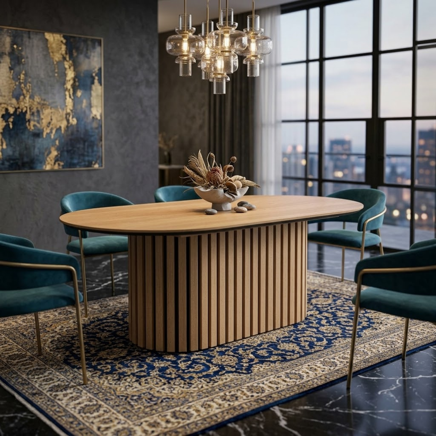 Harlow Oval Dining Table 2.1M