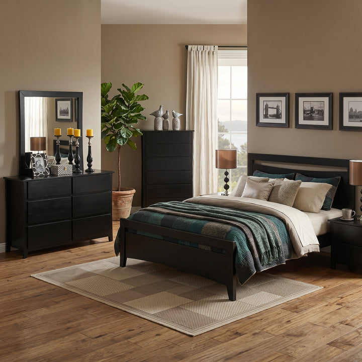 Henley 7 Pcs Bedroom Suite Black | Furniture World NZ