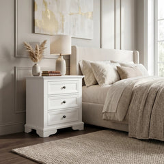 Orion Bedside Drawer Table - White