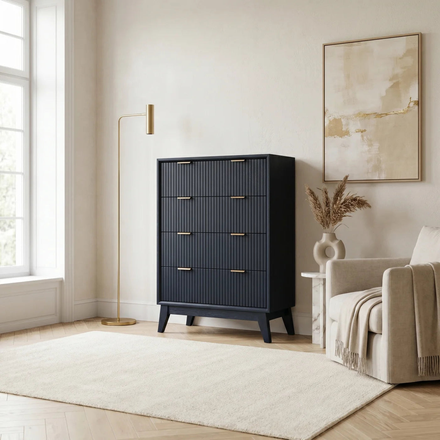 Reno Tallboy Storage Unit 4 Drawers | Furniture World NZ