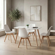Savvy Dining Chairs 4pcs Set White | Furniture World NZ