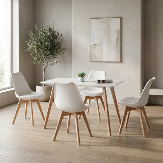 Savvy Dining Chairs 4pcs Set White | Furniture World NZ