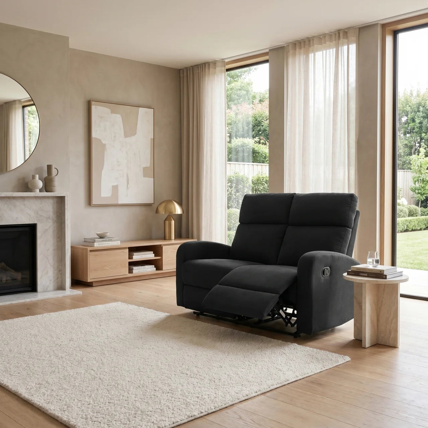 SupreCoz 2RR Recliner Black | Furniture World NZ