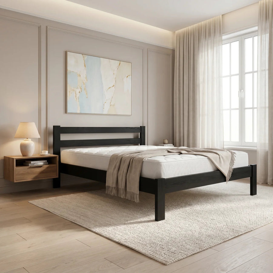 Bella Double Bed Black | Furniture World NZ