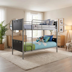 Tera Modern Double Bunk Bed – Charcoal Grey