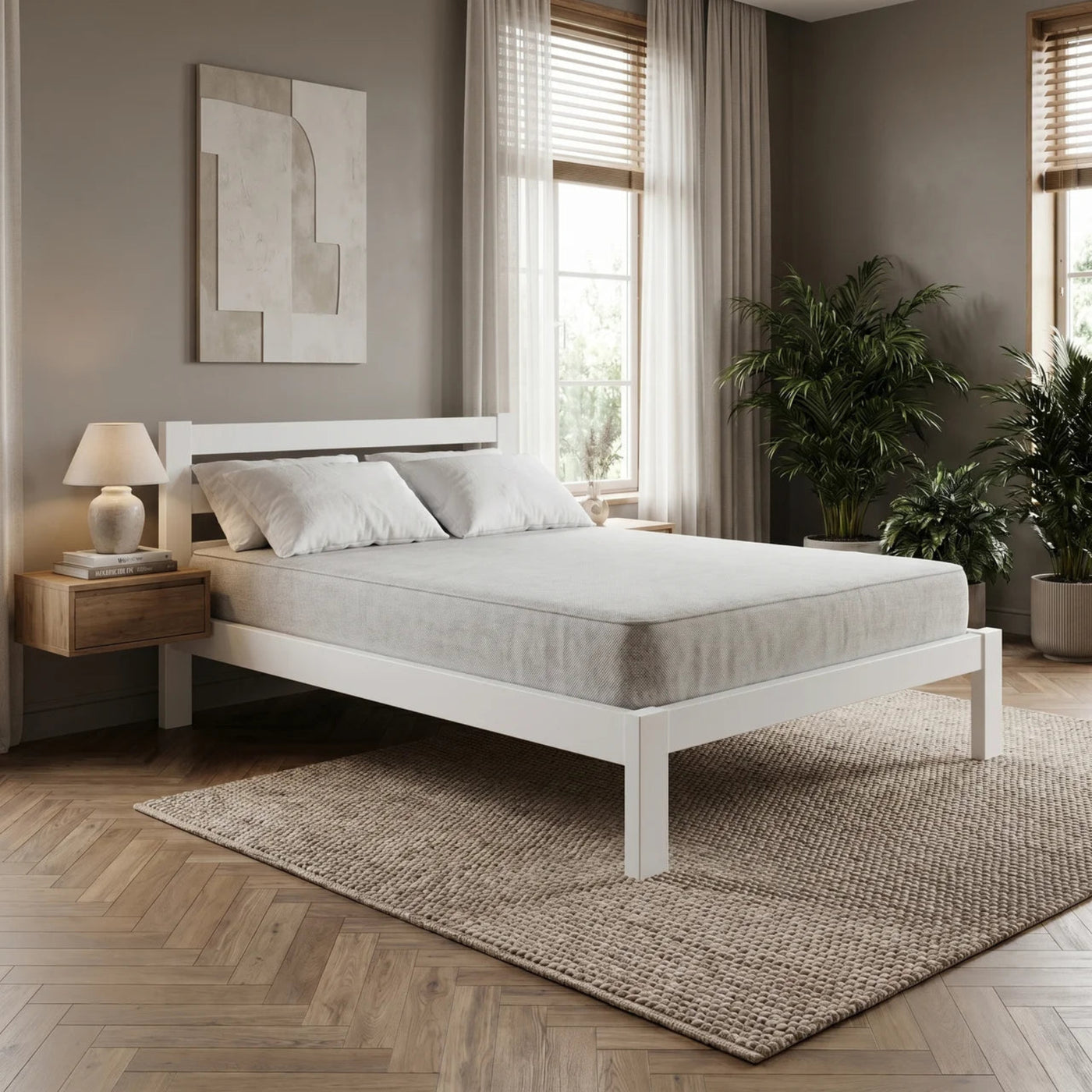 Bella King Single Bed White | Furniture World NZ