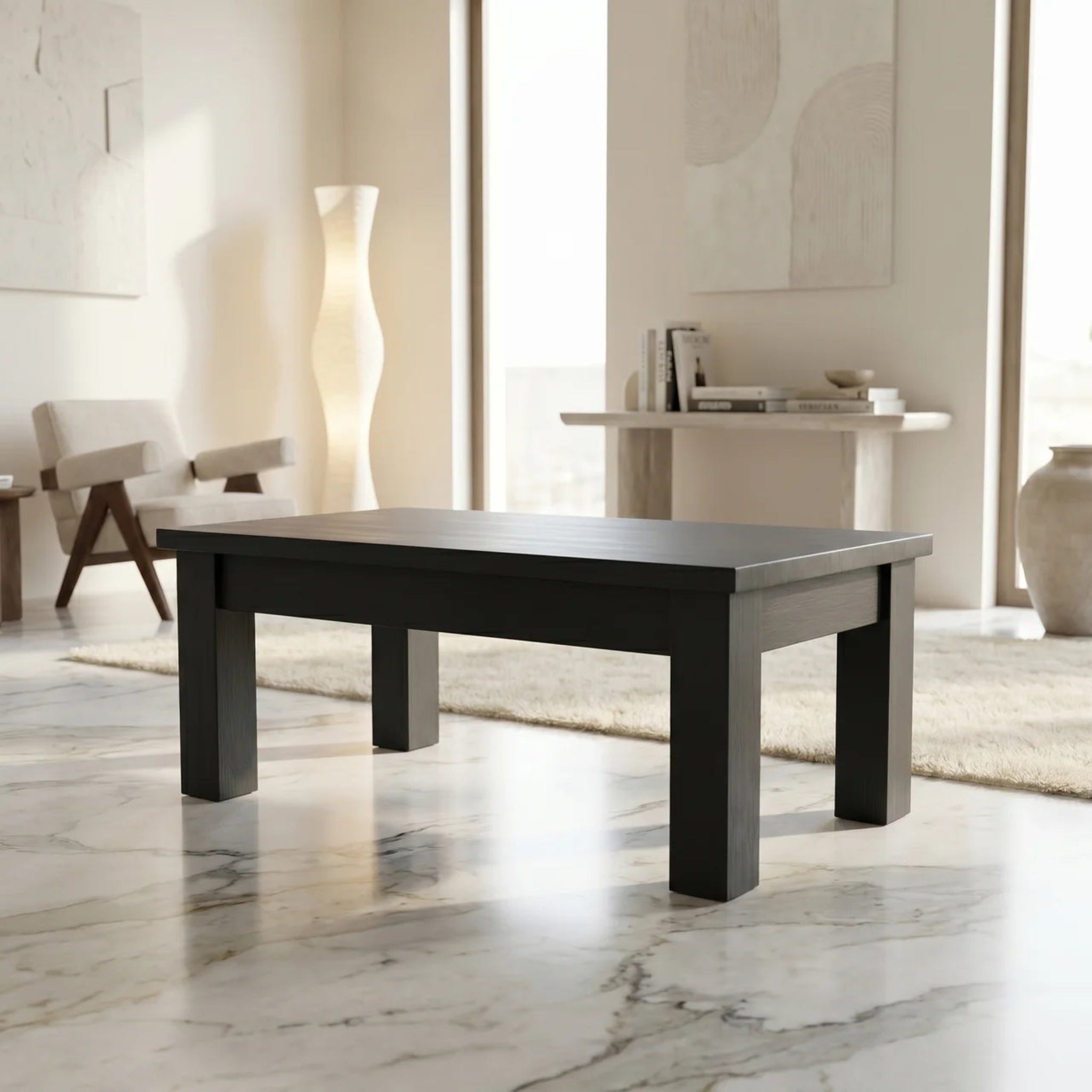 Essential wooden Coffee Table Black colour | Furniture World NZ