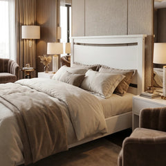Medallion Queen Headboard White