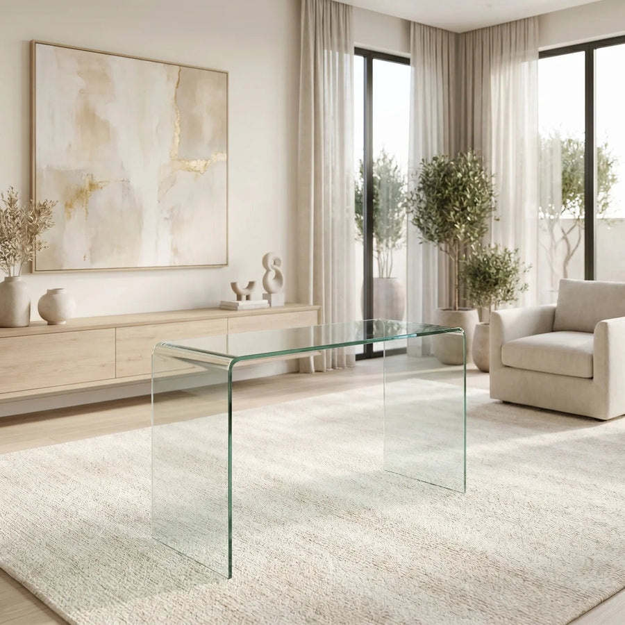 U Shape Glass Hall Table | Furniture World NZ