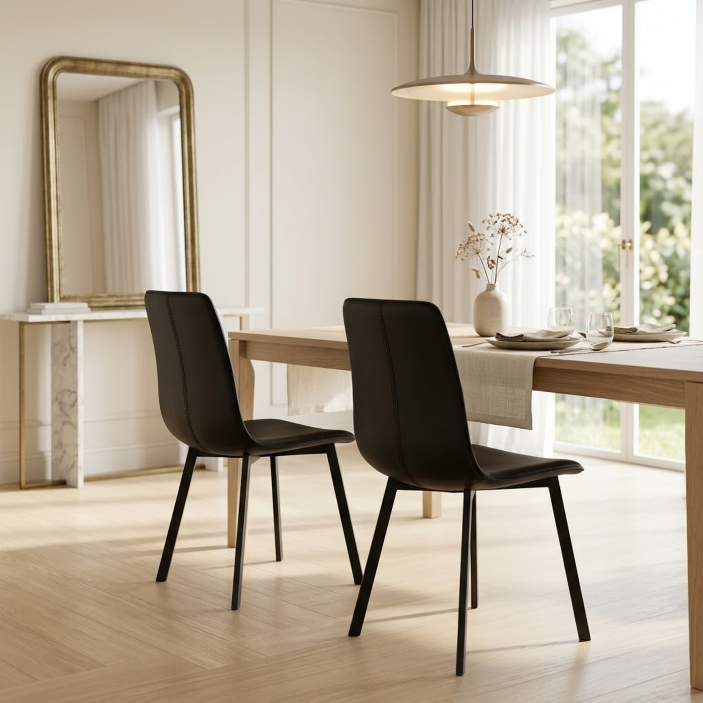 Karina Dining Chairs Black — Set of 2