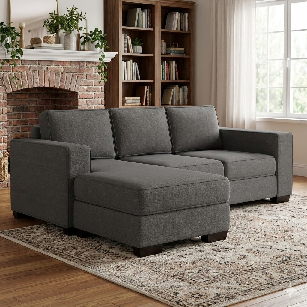 NZ Made Kiwi Comfort 3 Seater with Chaise Corner Sofa