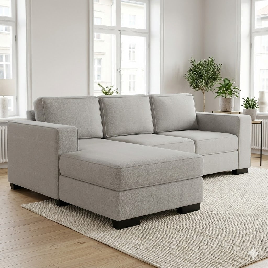 NZ Made Kiwi Comfort 3 Seater with Chaise Corner Sofa