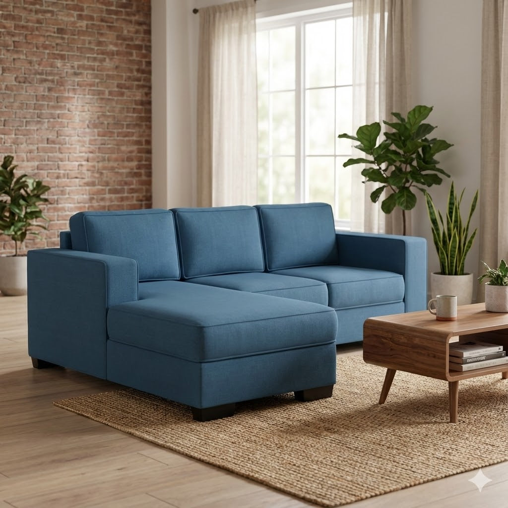NZ Made Kiwi Comfort 3 Seater with Chaise Corner Sofa