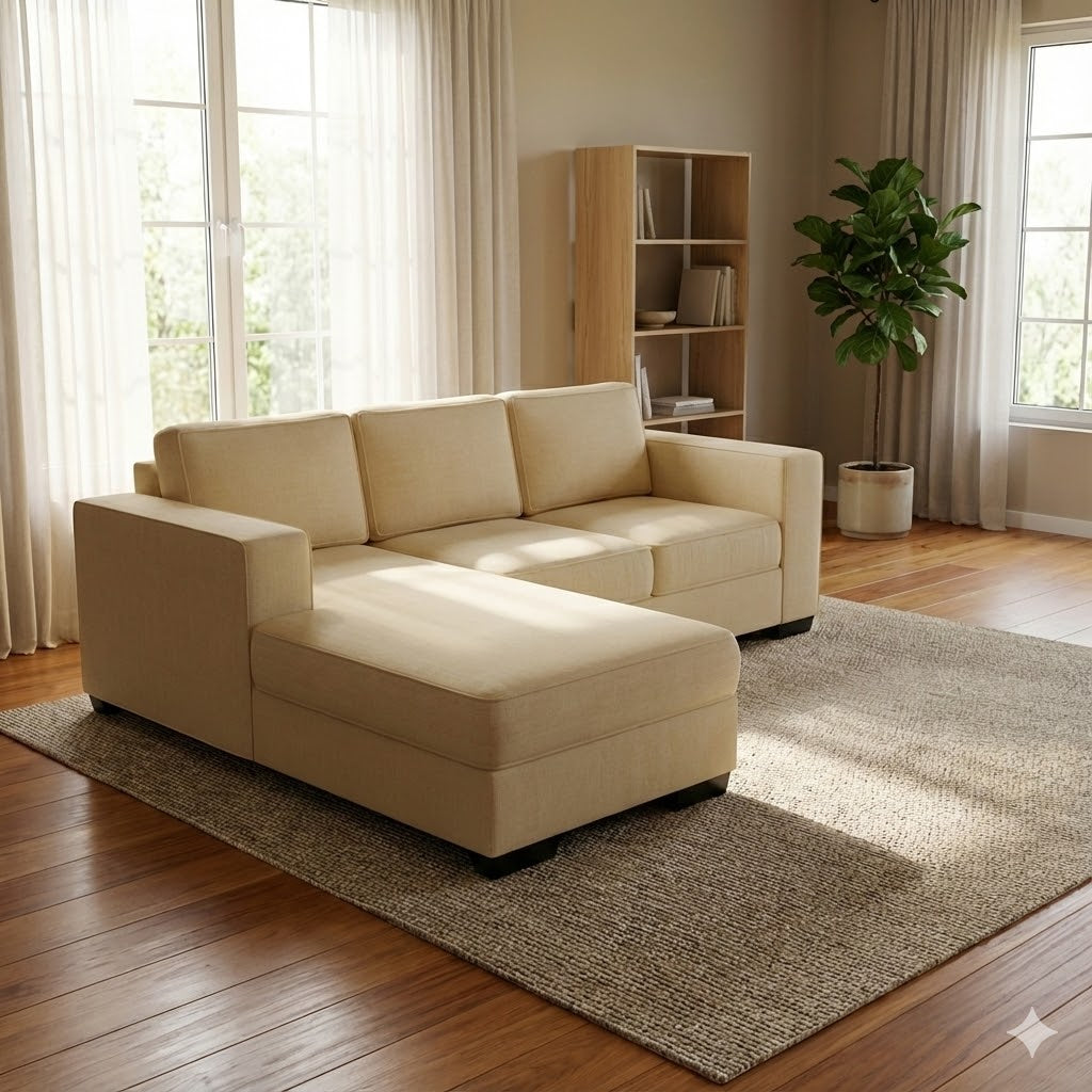 NZ Made Kiwi Comfort 3 Seater with Chaise Corner Sofa