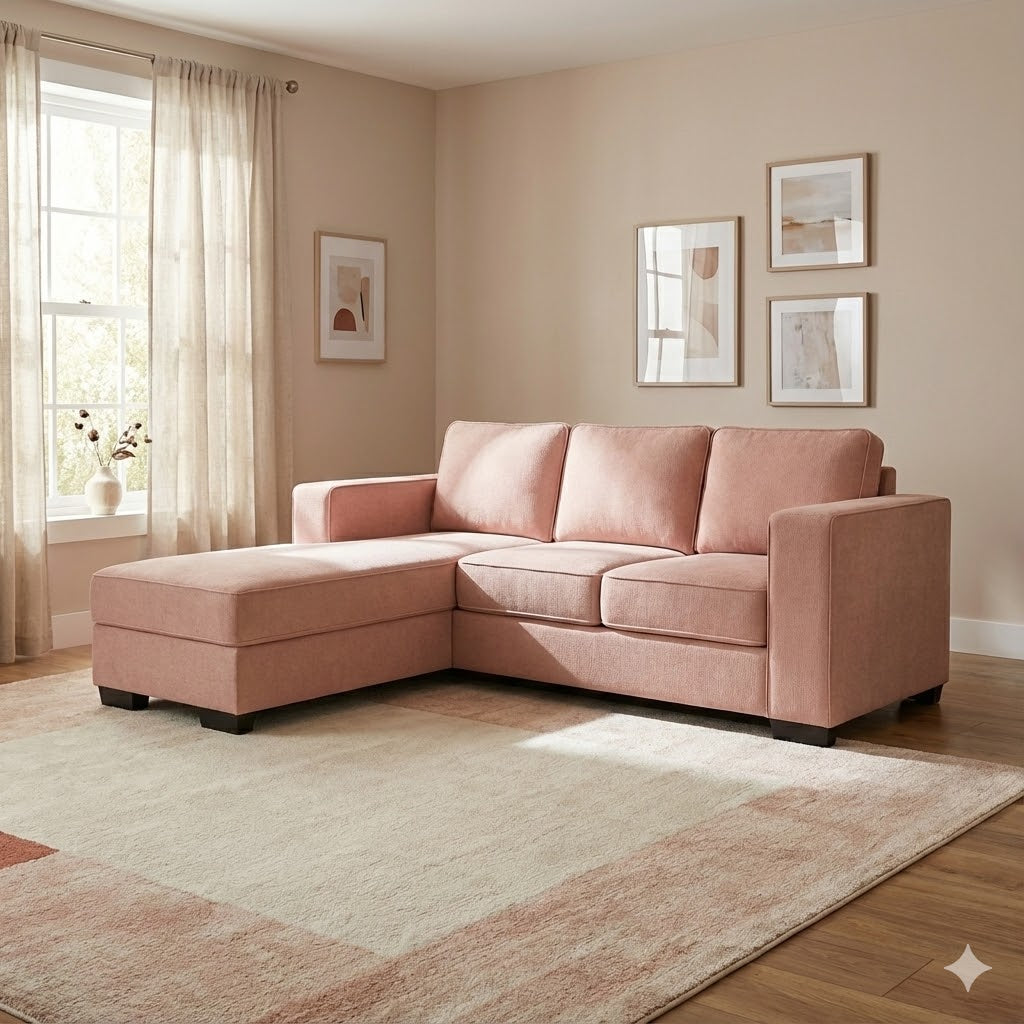 NZ Made Kiwi Comfort 3 Seater with Chaise Corner Sofa