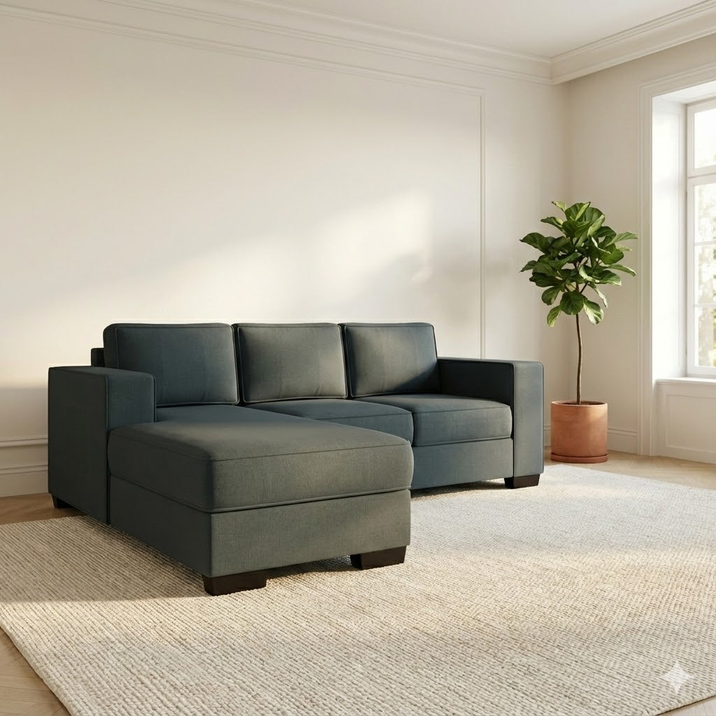 NZ Made Kiwi Comfort 3 Seater with Chaise Corner Sofa