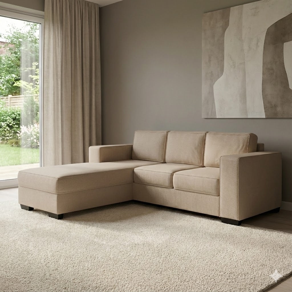 NZ Made Kiwi Comfort 3 Seater with Chaise Corner Sofa