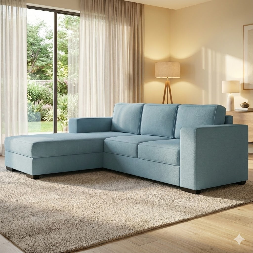 NZ Made Kiwi Comfort 3 Seater with Chaise Corner Sofa