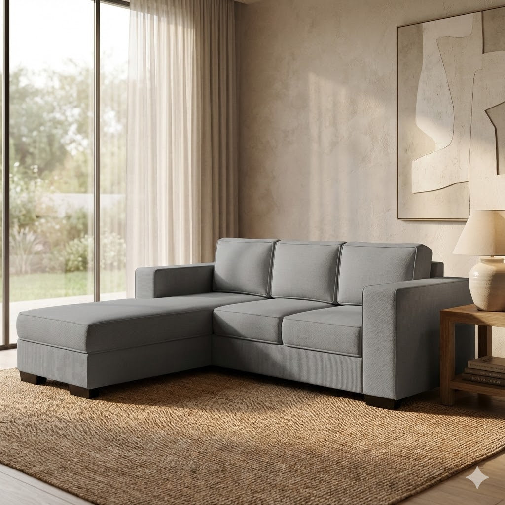 NZ Made Kiwi Comfort 3 Seater with Chaise Corner Sofa