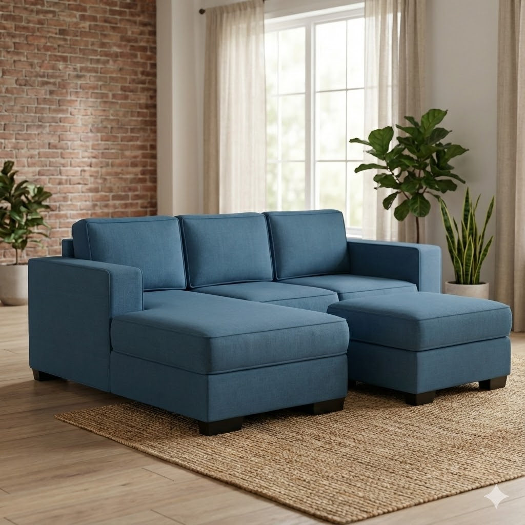 NZ Made Kiwi Comfort 3 Seater with Chaise Corner Sofa