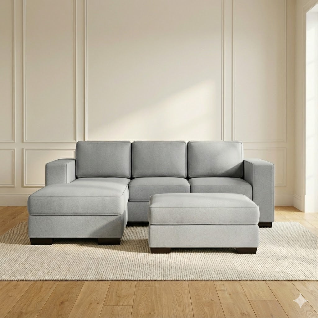 NZ Made Kiwi Comfort 3 Seater with Chaise Corner Sofa