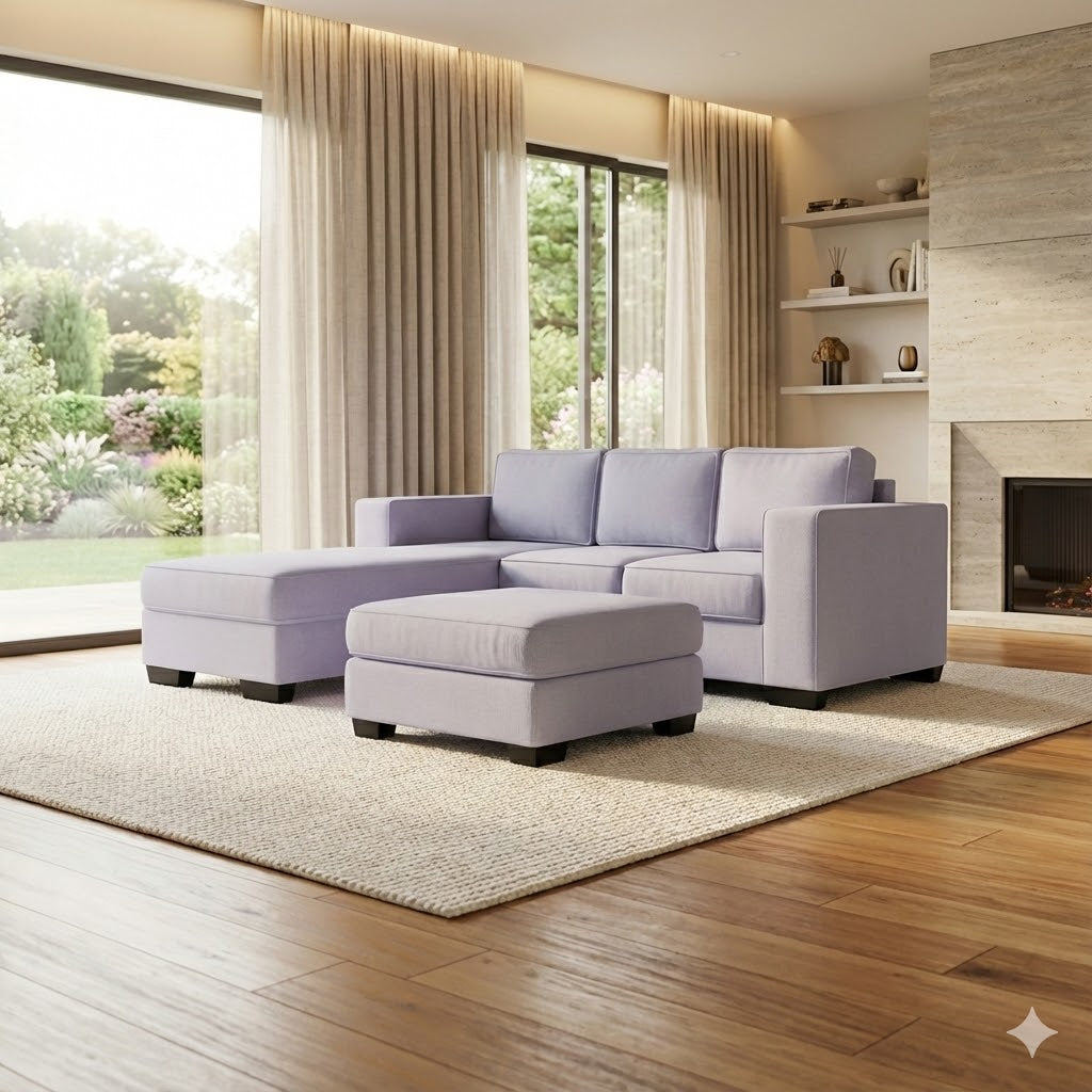 NZ Made Kiwi Comfort 3 Seater with Chaise Corner Sofa