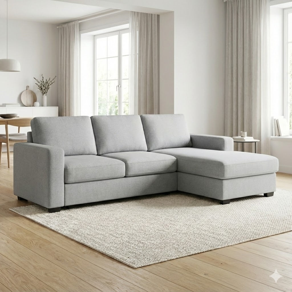NZ Made Kiwi Comfort 3 Seater with Chaise Corner Sofa