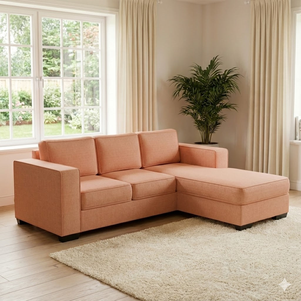 NZ Made Kiwi Comfort 3 Seater with Chaise Corner Sofa
