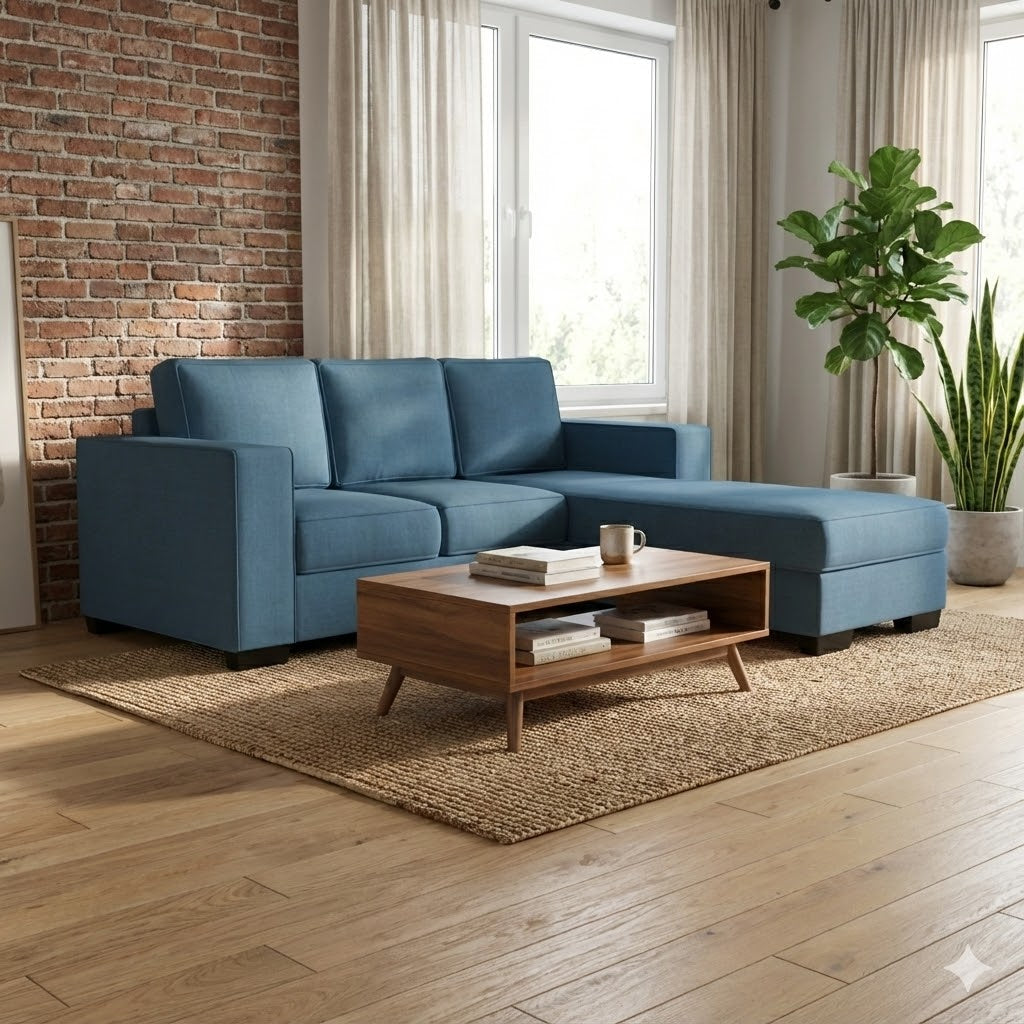 NZ Made Kiwi Comfort 3 Seater with Chaise Corner Sofa