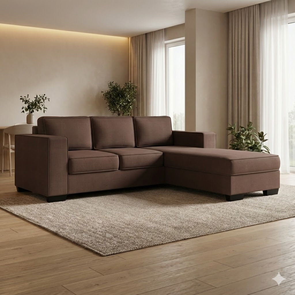 NZ Made Kiwi Comfort 3 Seater with Chaise Corner Sofa