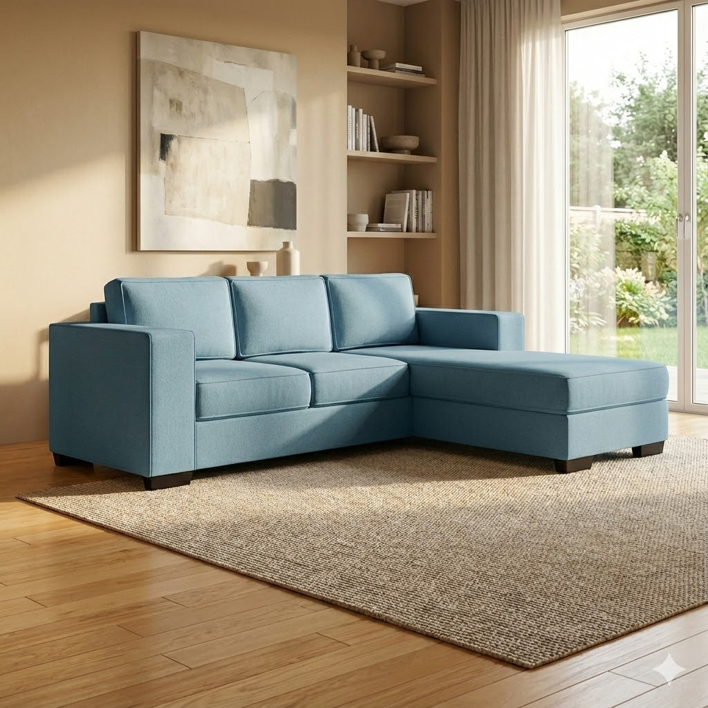 NZ Made Kiwi Comfort 3 Seater with Chaise Corner Sofa
