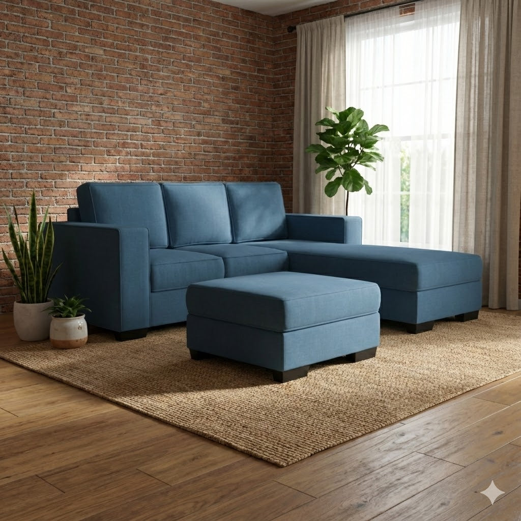 NZ Made Kiwi Comfort 3 Seater with Chaise Corner Sofa