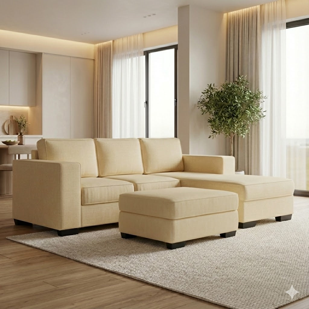 NZ Made Kiwi Comfort 3 Seater with Chaise Corner Sofa