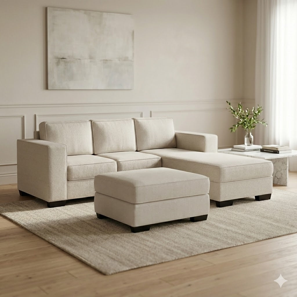 NZ Made Kiwi Comfort 3 Seater with Chaise Corner Sofa