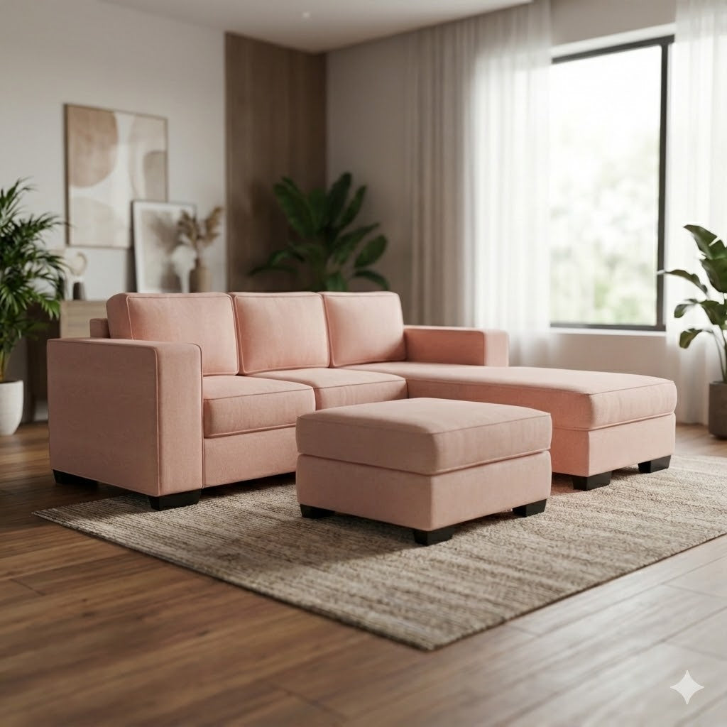 NZ Made Kiwi Comfort 3 Seater with Chaise Corner Sofa