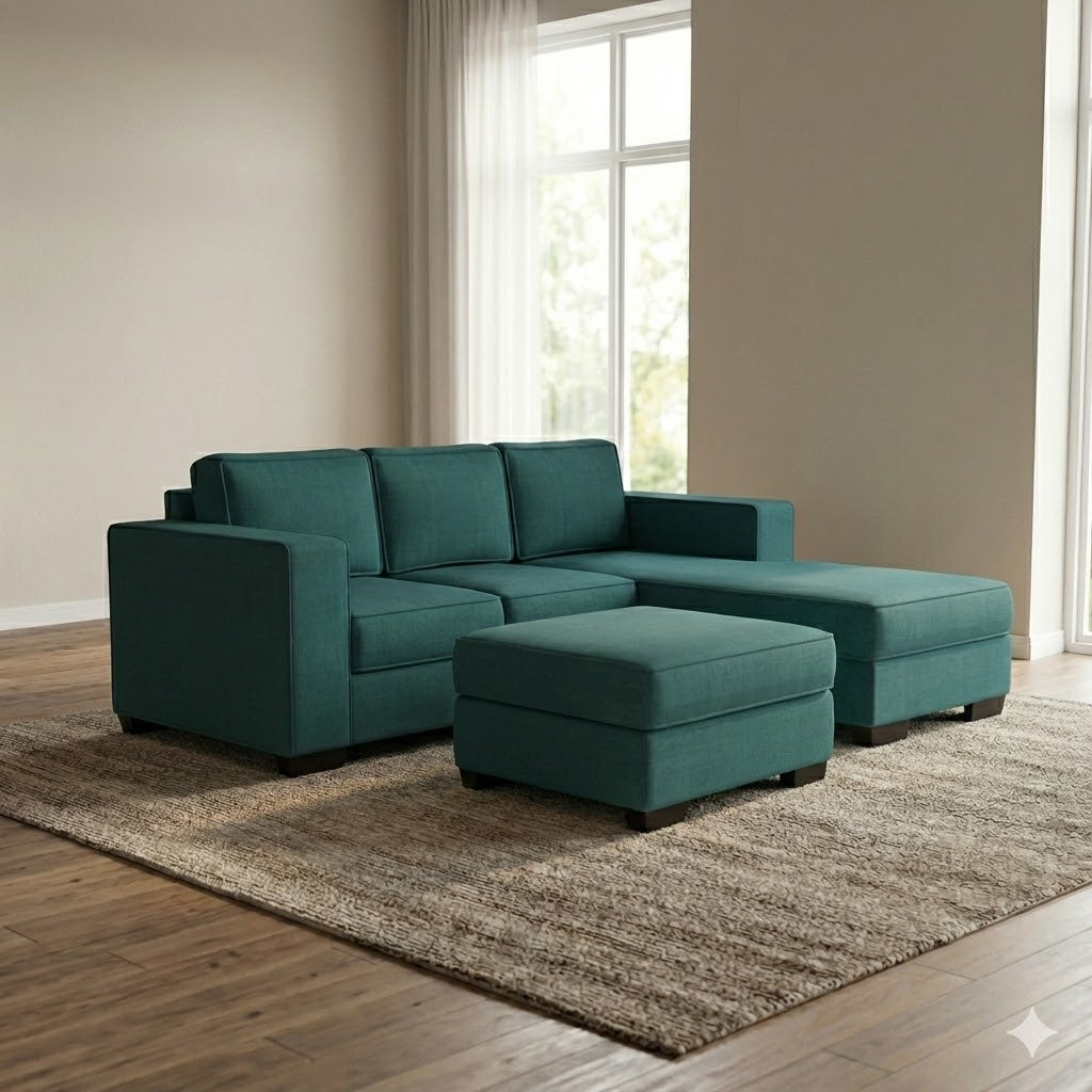 NZ Made Kiwi Comfort 3 Seater with Chaise Corner Sofa