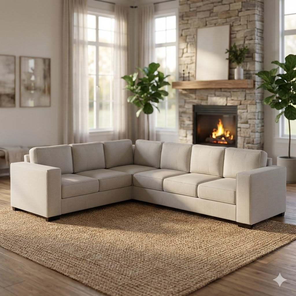 Kiwi Comfort NZ Made 6-Seater Corner Sofa